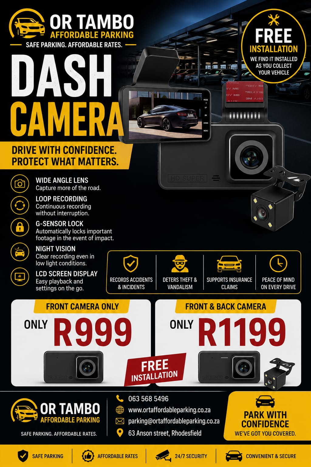Premium Dash Camera with LCD Screen