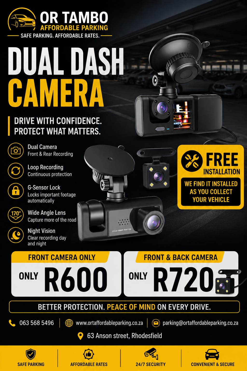Dual Dash Camera - Front & Rear Recording